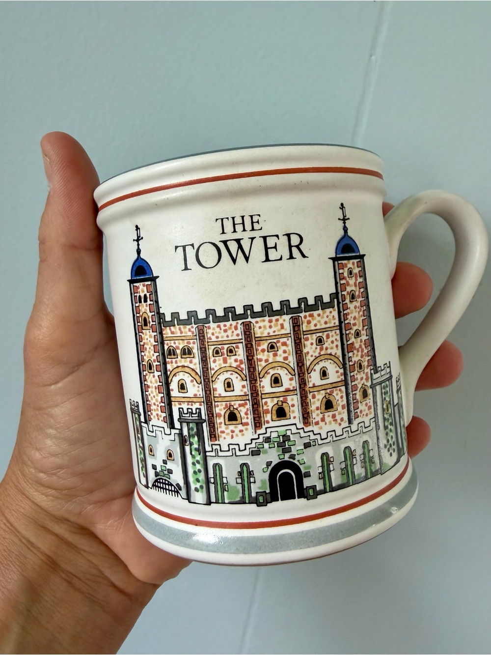 Denby Coffee Mug THE TOWER London England Handcrafted Stoneware